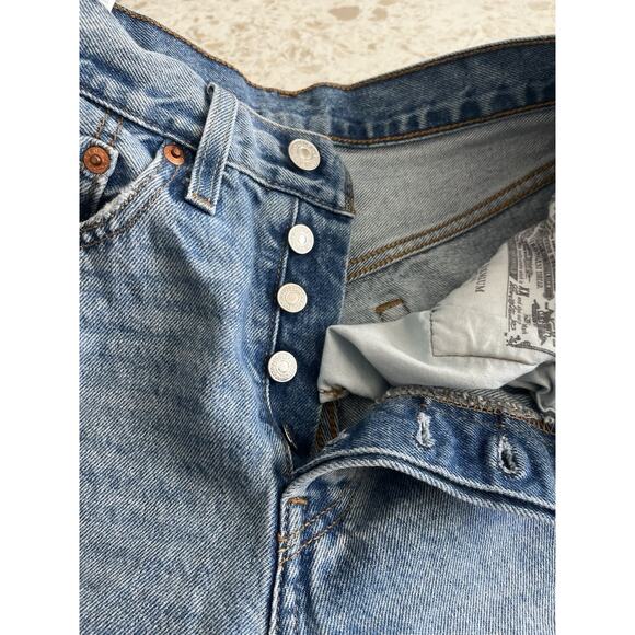 Levi’s 501 Premium Skinny Jeans W/ Big E Women 26x28 Button Fly High Rise - Picture 12 of 12